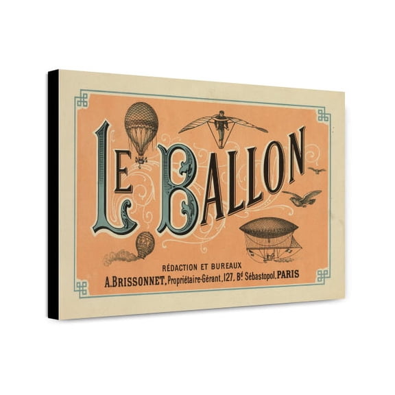 Canvas Print: Le Ballon Redaction Et Bureaux A. Brissonnet Paris., 1883