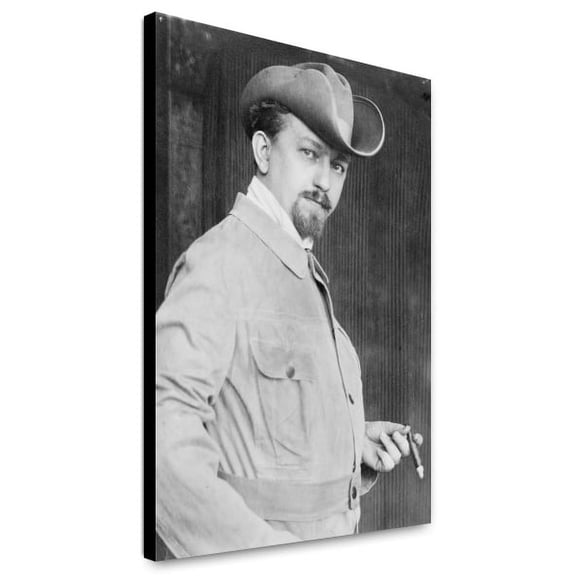 Canvas Print: Leo Frobenius, Half-Length Portrait, Standing, Facing Right