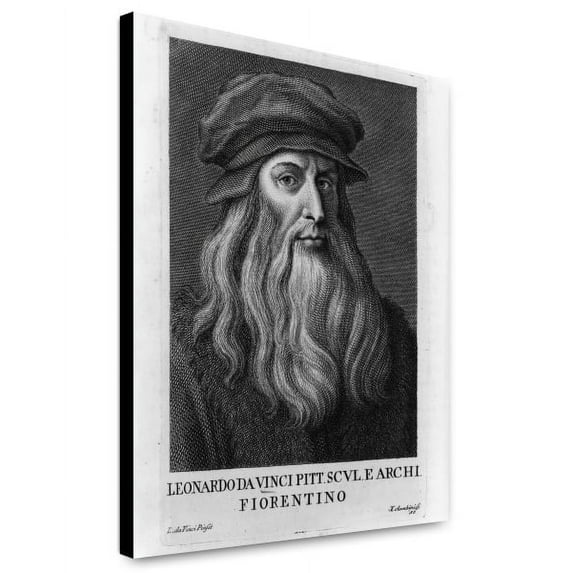 Canvas Print: Leonardo Da Vinci Pitt. Scul. E Archi. Fiorentino, circa 1760