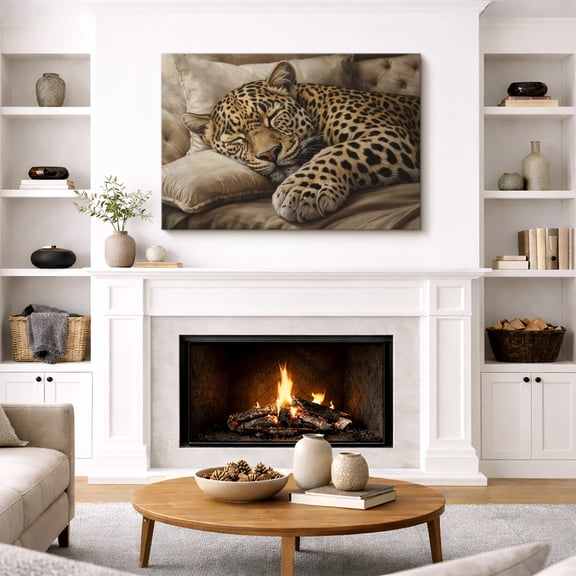 Canvas Print Leopard Wall Art Animal Modern Decorative for Living Room Bedroom - 12"x18"