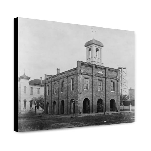 Canvas Print: Library - City Hall & Hose Tower - Thomasville, Georgia, circa 1884