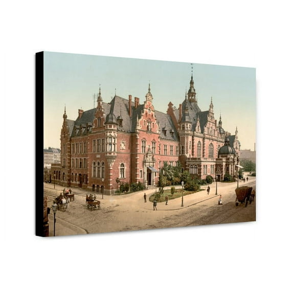 Canvas Print: Library Exchange, Leipsig (I.E., Leipzig), Saxony, Germany, circa