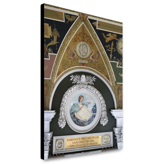 Canvas Print: Library of Congress, Mural Depicting Knowledge By Robert Reid.