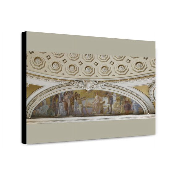 Canvas Print: Library of Congress, Mural Of Art In The Pavilion Of Art And Science