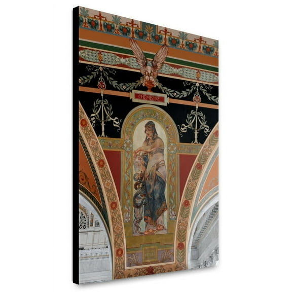 Canvas Print: Library of Congress, Mural Of Chemistry By Walter Shirlaw.