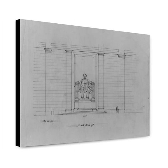 Canvas Print: Lincoln Memorial (Washington, D.C.). Interior With Sculpture