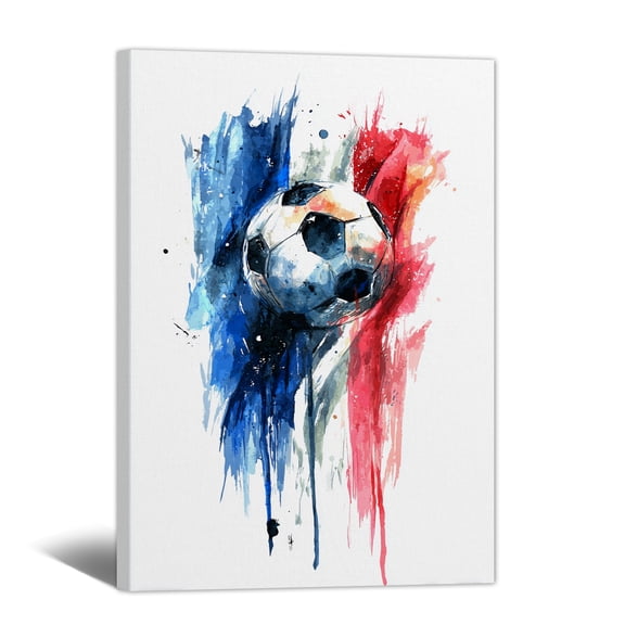 Canvas Print for Living Room - 2026 World Football Cup Canvas Wall Art, Colorful Sports Theme Paintings for Boys Room, Prints Pictures Wall Decor for Fans Gift