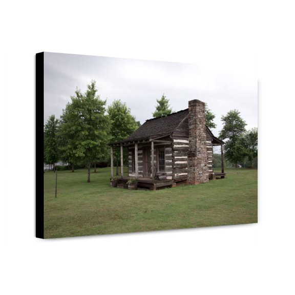 Canvas Print: Log Cabin That Once Served As A Stage Coach Stop, Tuscumbia
