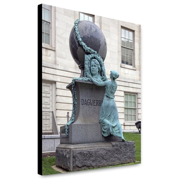 Canvas Print: Louis-Jacques-Mande Daguerre Statue, At The Smithsonian Donald