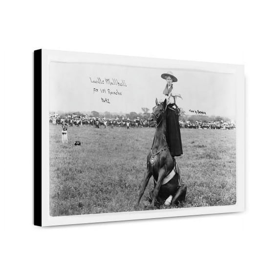 Canvas Print: Lucille Mullhall At 101 Ranche, 1909