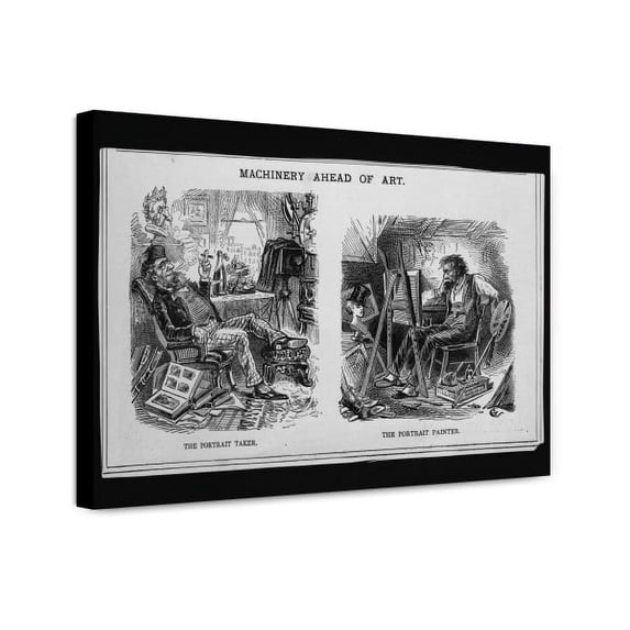 Canvas Print: Machinery Ahead Of Art - The Portrait Taker - The Portrait Painter