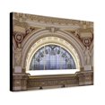 thumbnail image 1 of Canvas Print: Main Reading Room. Semi-Circular Stained Glass Window In Alcove By, 1 of 3