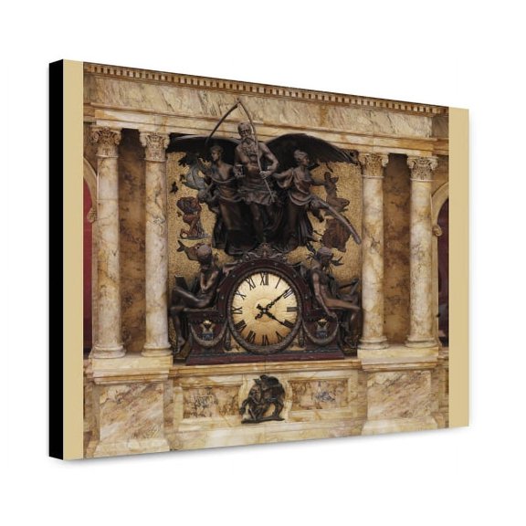 Canvas Print: Main Reading Room. The Rotunda Clock By John Flanagan. Library Of