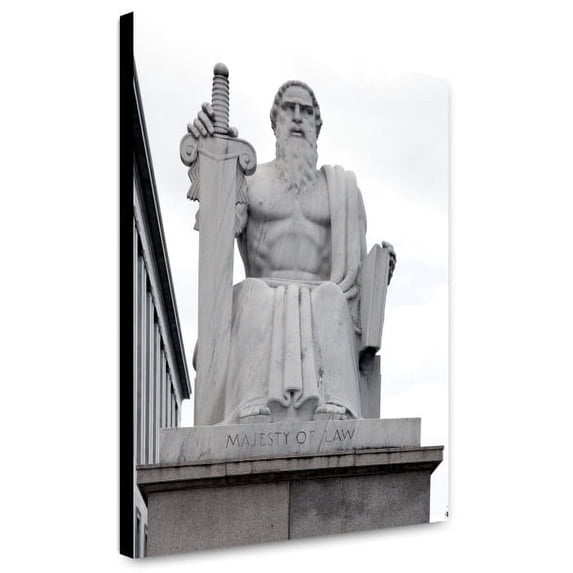 Canvas Print: Majesty Of Law Statue At The Rayburn Building, Independence Ave.