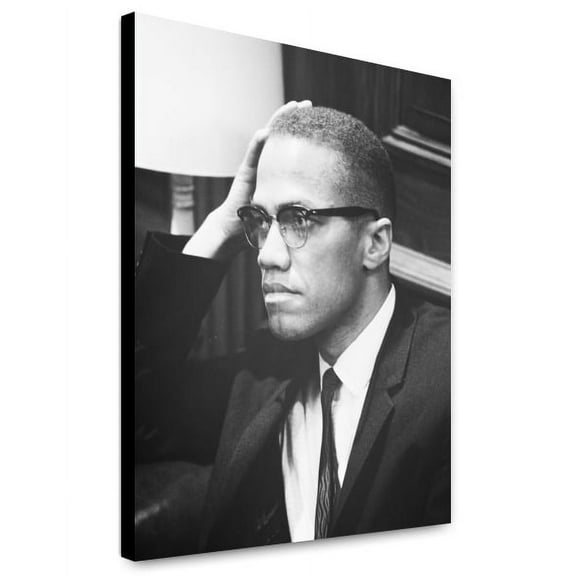 Canvas Print: Malcolm X Waits At Martin Luther King Press Conference