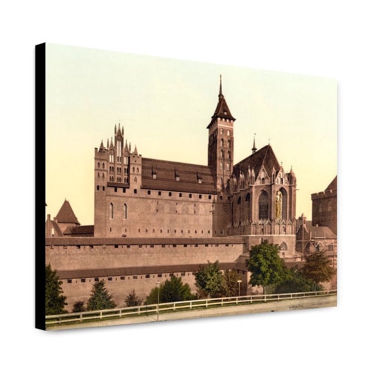 Canvas Print: Marienburg, East Side, Prussia, Germany (I.E., Malbork,  Poland) 