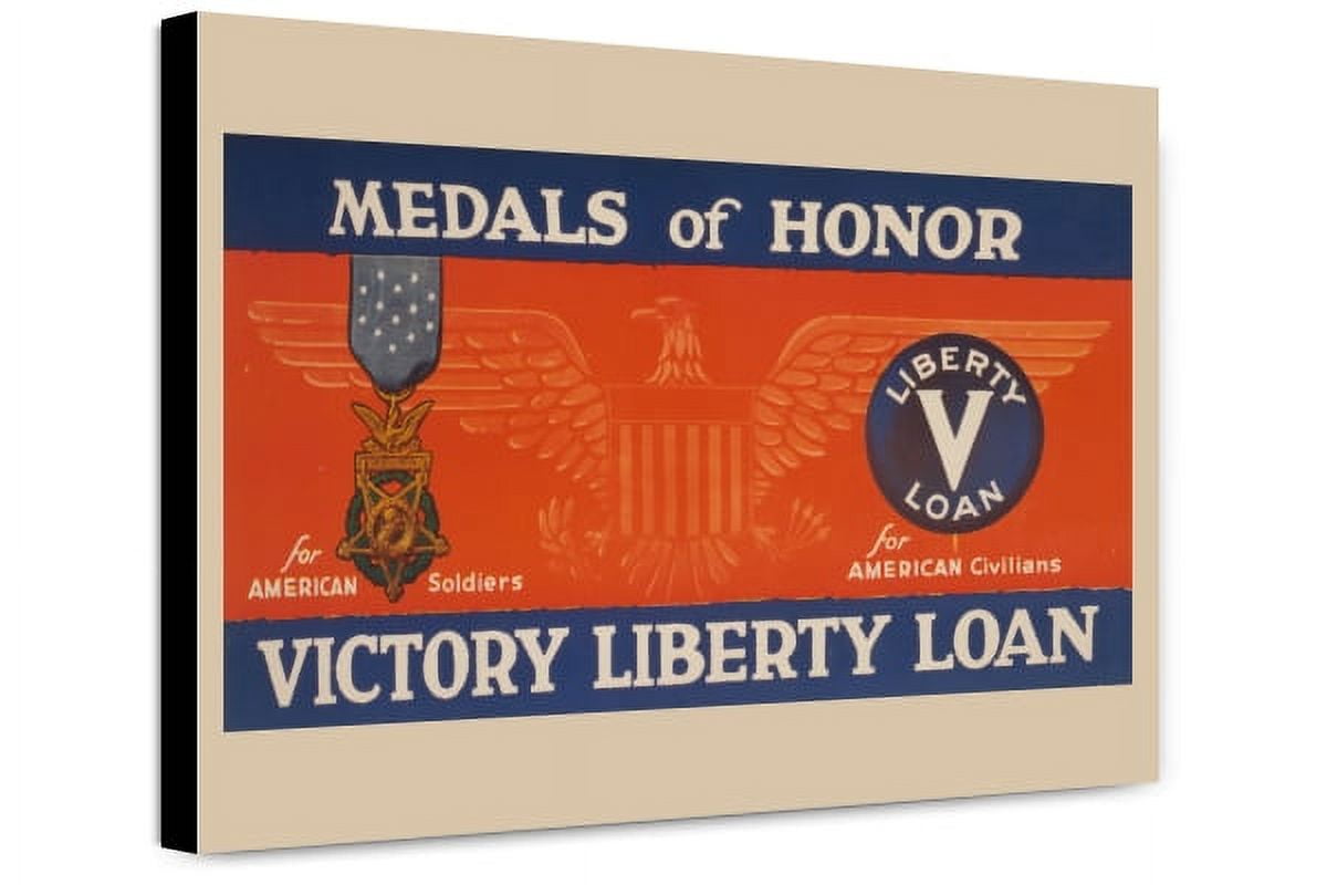 Canvas Print: Medals Of Honor - Victory Liberty Loan For American Soldiers - For