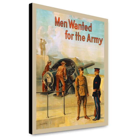 Canvas Print: Men Wanted For The Army, circa 1910