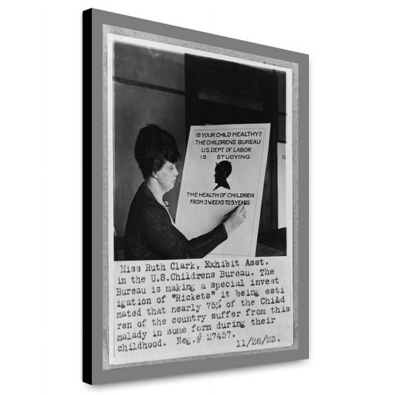 Canvas Print: Miss Ruth Clark, Exhibit Asst. In The U.S. Childrens Bureau, 1923