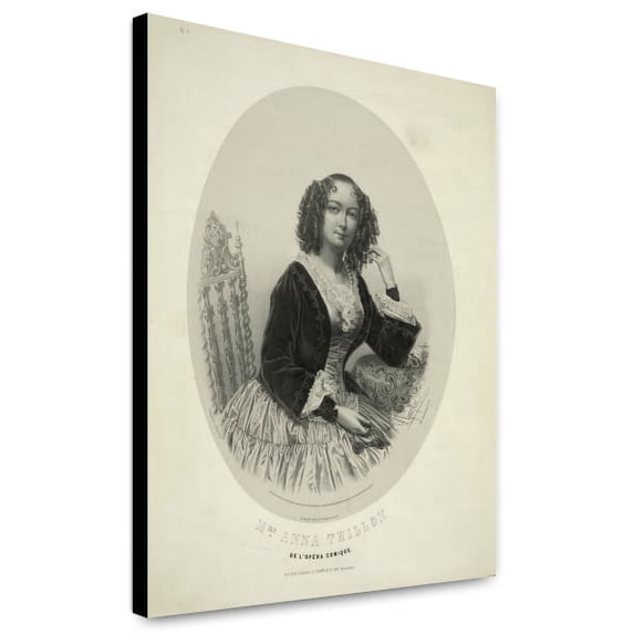 Canvas Print: Mme. Anna Thillon, De L'opera Comique, 1852