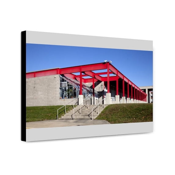 Canvas Print: Modern Architecture: Northside Middle School In Columbus, Indiana