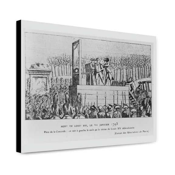 Canvas Print: Mort De Louis XVI, Le 21 Janvier 1793 Place De La Concorde - On
