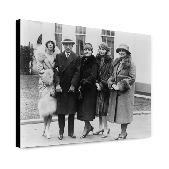 Canvas Print: Movie Magnate Visits White House, 1925