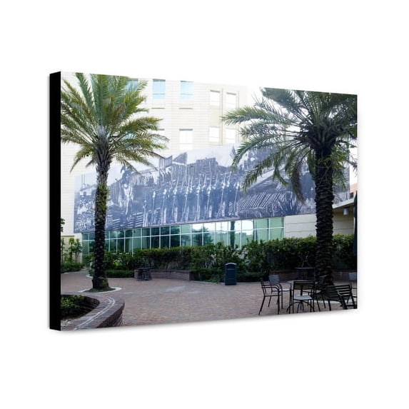 Canvas Print: Mural An Alternative History Of Ft. Myers In Exterior Courtyard Of