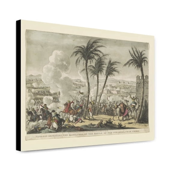 Canvas Print: Napoleon Defeating The Mamelukes, At The Battle Of The Pyramids