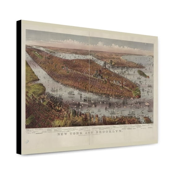 Canvas Print: New York And Brooklyn, 1875
