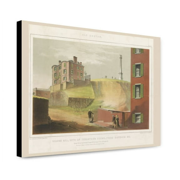 Canvas Print: Old Boston. Beacon Hill, With Mr. Thurston's House, From Bowdoin