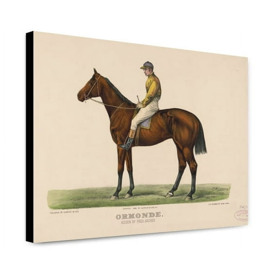 Canvas Print: Ormonde: Ridden By Fred. Archer, 1889