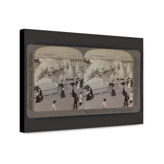 Canvas Print: Palace Of Education, View 3, N.E., Over Fountains And Heroic