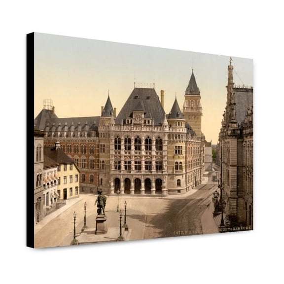 Canvas Print: Palace Of Justice, Bremen, Germany, circa 1890