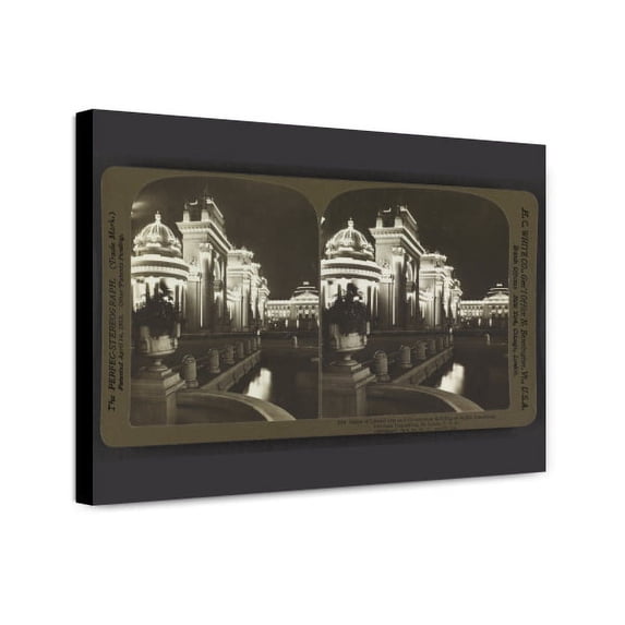 Canvas Print: Palace Of Liberal Arts And Government Building At Night, Louisiana