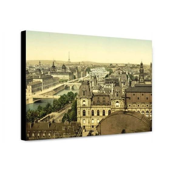 Canvas Print: Panorama Of The Seven Bridges, Paris, France, circa 1890