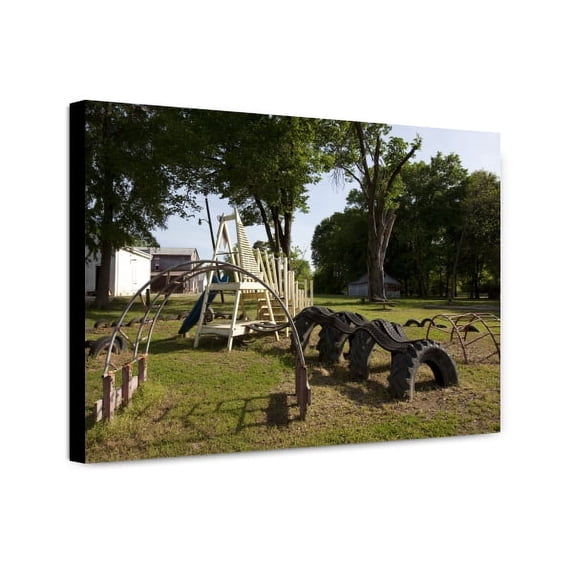 Canvas Print: Playground Designed By The Rural Studio, Newbern, Alabama, 2010