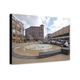 thumbnail image 1 of Canvas Print: Plaza And Fountain, Columbia Heights Near 14th And Monroe St., NW, 1 of 3