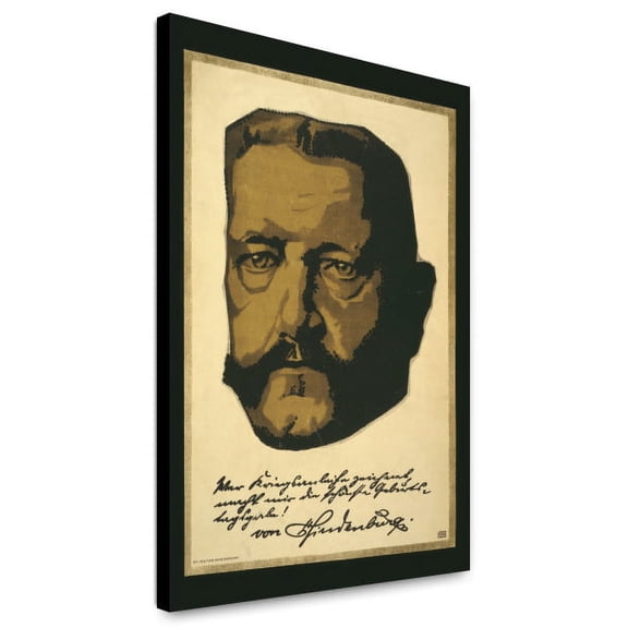 Canvas Print: Portrait Of General Field Marshall Paul Von Hindenburg, 1917