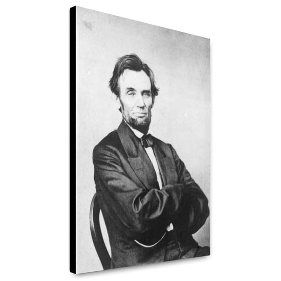 Canvas Print: Portrait Of President Abraham Lincoln, Half-Length, Seated, circa