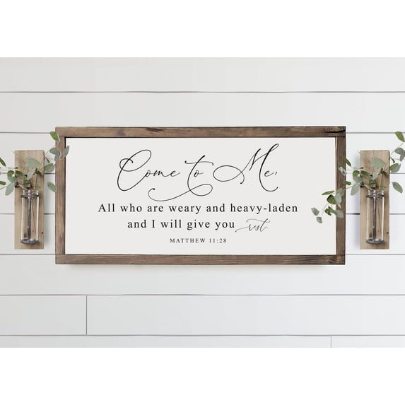 Canvas Print Poster Wall Decor Come To Me All Who Are Weary Canvas Art Wall Art Prints Painting Picture Artwork Home Bedroom Decoration for Living Room No Frame