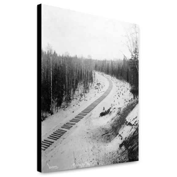 Canvas Print: Railroad Ties Layed Ready For Rails, 1915