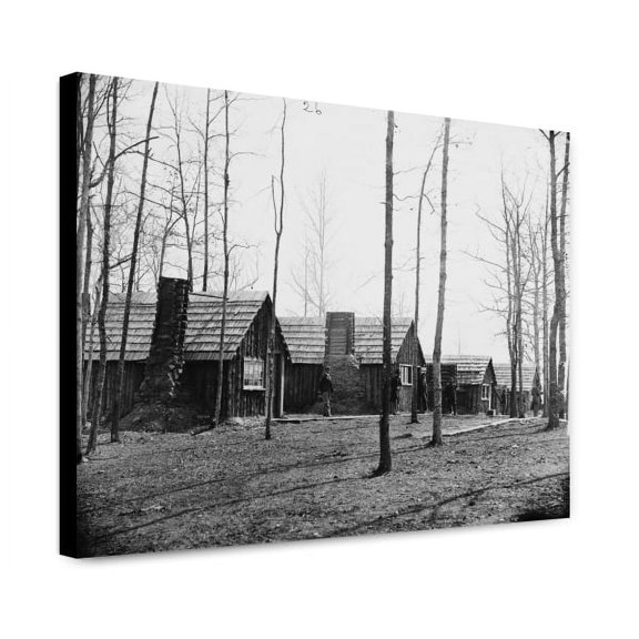Canvas Print: Rappahannock Station, Va. Officers' Quarters, 50th New York
