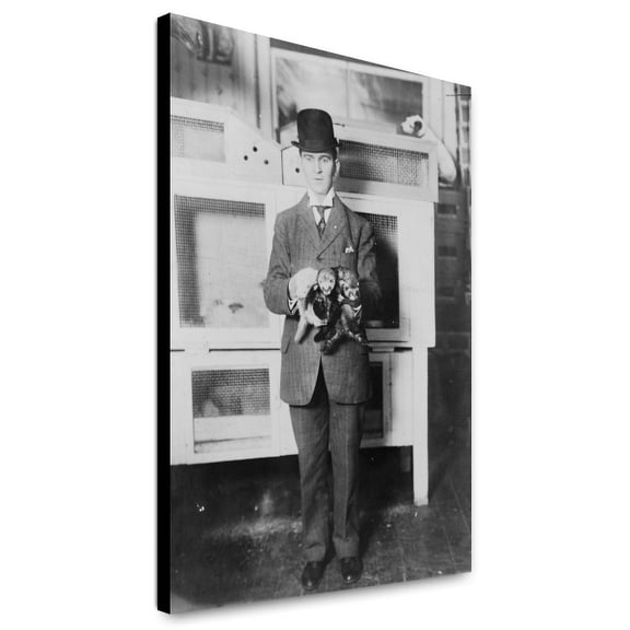Canvas Print: Rat Catcher & Ferrets, 1920