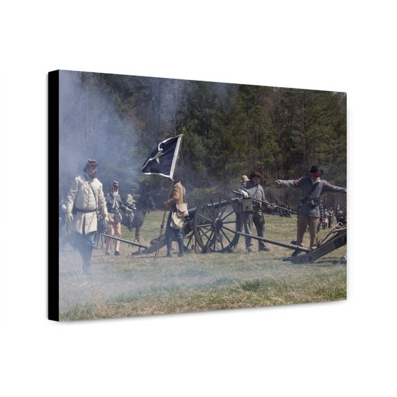 Canvas Print: Reenactment Of Civil War Siege Of April 1862, Bridgeport, Alabama