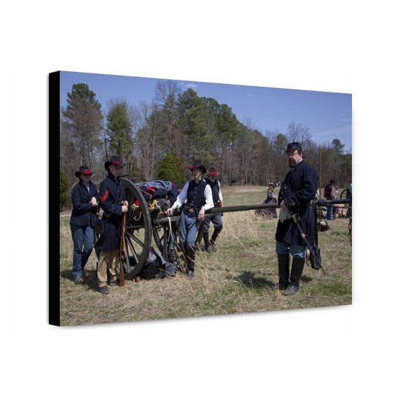 Canvas Print: Reenactment Of Civil War Siege Of April 1862, Bridgeport, Alabama
