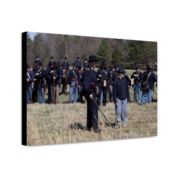 Canvas Print: Reenactment Of Civil War Siege Of April 1862, Bridgeport, Alabama