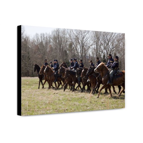 Canvas Print: Reenactment Of Civil War Siege Of April 1862, Bridgeport, Alabama