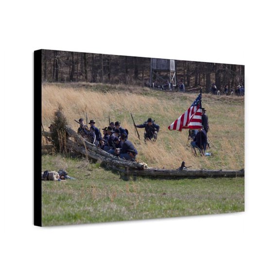 Canvas Print: Reenactment Of Civil War Siege Of April 1862, Bridgeport, Alabama