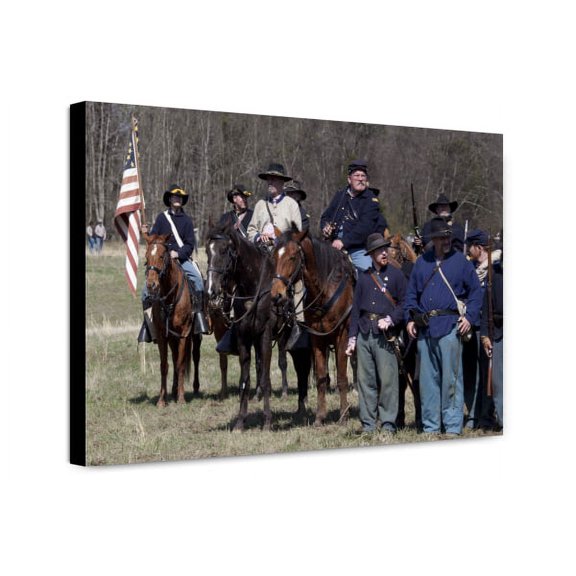 Canvas Print: Reenactment Of Civil War Siege Of April 1862, Bridgeport, Alabama